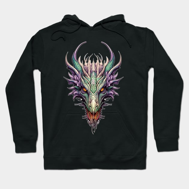 Dragon Stare Down Hoodie by ZombieTeesEtc